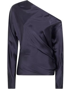 Ann Demeulemeester "Roos Bias" Cut Drop Shoulder Top - Blue