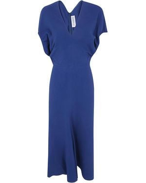 Victoria Beckham Dress Midi "Edith" - Blue