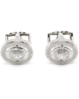 Tateossian "Halo Round Cz" Gemelli - Bianco