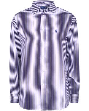 Polo Ralph Lauren Shirt Striped Long Sleeve "Champion" - Purple