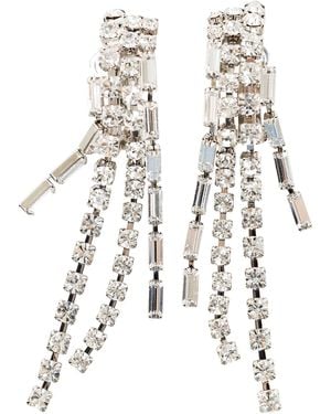 Helene Zubeldia Crystal Waterfall Earrings By - White