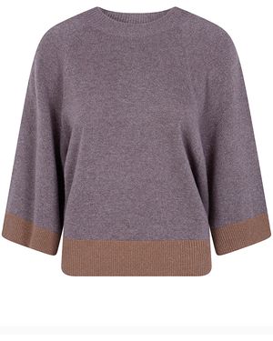 Twinset Jumper Round Neck "Round Neck Sweater" - Purple