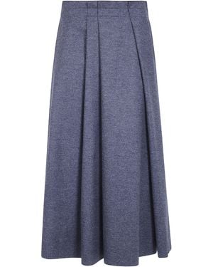 Sofie D ́hoore Wide Gathered Skirt "Savy" - Blue
