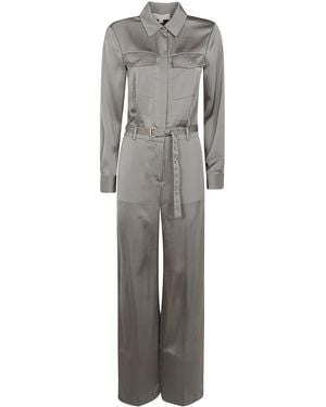 MICHAEL Michael Kors Jumpsuit Satin Longsleeve "Mt683L5Ayj 305" - Grey