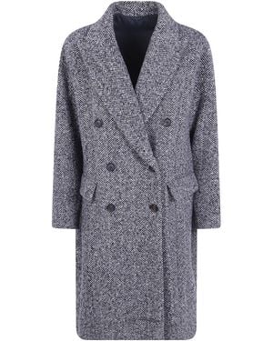 Brunello Cucinelli Coat Double Breasted "Panama" - Grey