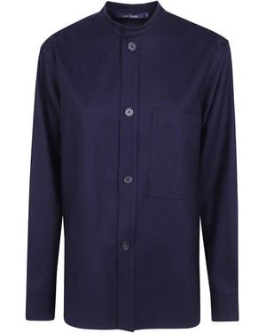 Sofie D ́hoore Shirt Mandarin Collar "Bela" - Blue