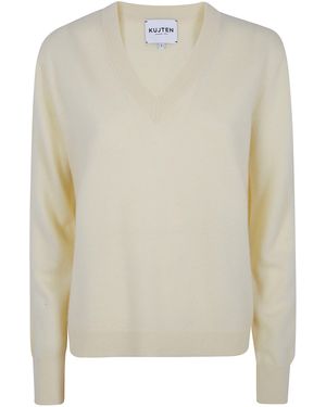 Kujten Sweater V Neck "Lita" - Natural