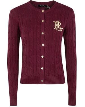Ralph Lauren "Ralhan" Long Sleeve Cardigan - Red