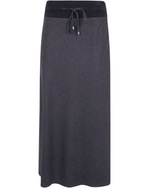 D.exterior D. Exterior Skirt Flared "Flannel" - Blue