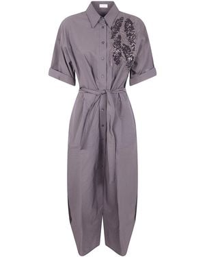 Brunello Cucinelli Midi Dress - Purple