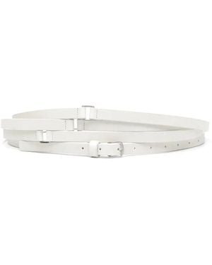 Ann Demeulemeester Kepa 1,5Cm Triple Wrap Belt Oily Calf Sk - White