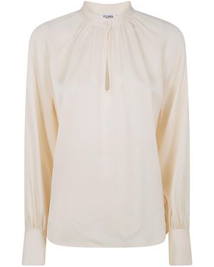 Filippa K "Stand" Collar Blouse - White