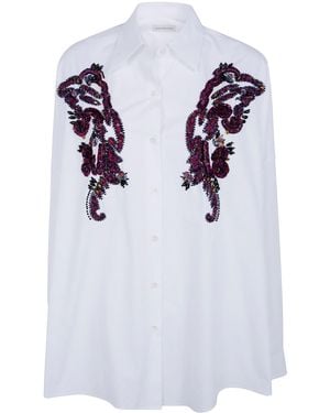 Dries Van Noten Camicia Ricamata "Casia" - Blu