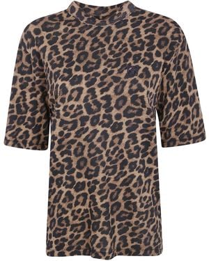 Anine Bing T-Shirt Leopard Print "Avi" - Gray