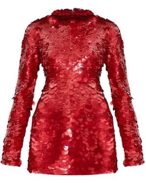 Max Mara "Tefrite04" Sequins Iconic Dress - Red