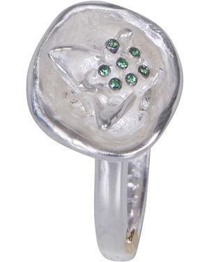 Rosa Maria "Mallow R S S S St Dix Em" Ring With Setting Sterling Silve - Grey