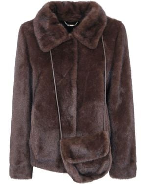 Seventy Reversible Eco Fur Short Coat - Brown