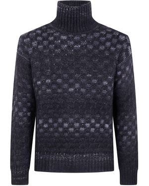 Nuur Long Sleeves Turtle Neck Sweater - Blue