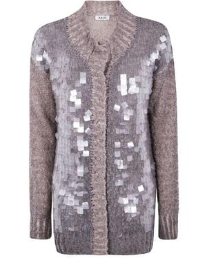 Aviu Cardigan Con Paillettes - Marrone