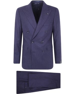 Tagliatore Double-Breasted Jacket "Bruce" - Blue