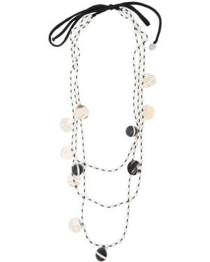 Maria Calderara "Aeneid" Multi Threads Necklace - White