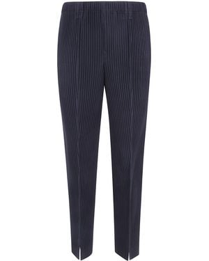 Homme Plissé Issey Miyake Pleated Trousers "Tailored Pleats" - Blue