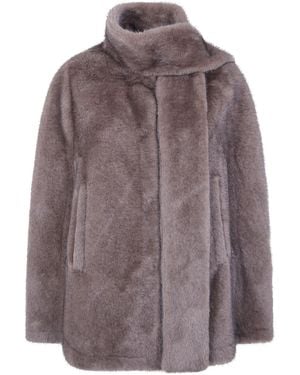 VALENTINI 1972 Cape With Scarf - Brown