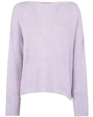 Nuur Boat Neck Sweater - Purple