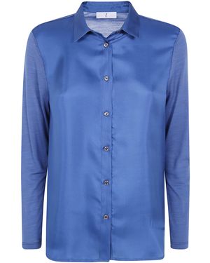Whyci Shirt Wool Blend "Straight Shirt" - Blue