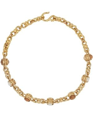 Gas Bijoux Collana Beads "Amarante Cabochonos" - Metallic