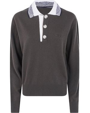 N°21 Polo Shirt Wool "A035.9004 5791 Military" - Grey