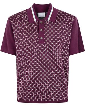 Drole de Monsieur Jacquard Cravate Polo Shirt - Red