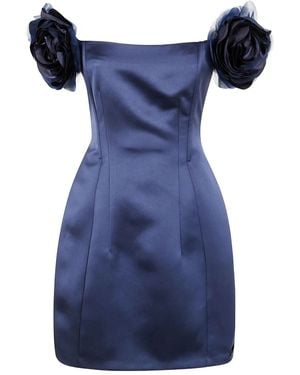 Elisabetta Franchi Mini Dress By - Blue