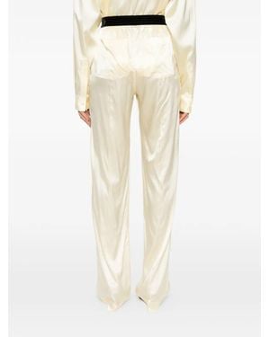 Tom Ford Stretch Silk Satin Pj Pants - White