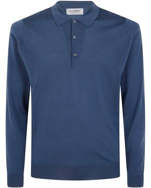 John Smedley Camicia A Maniche Lunghe "Belper" - Blu