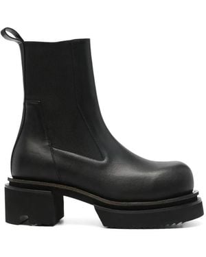 Rick Owens "Beatle Bogun" Leather Boots - Black
