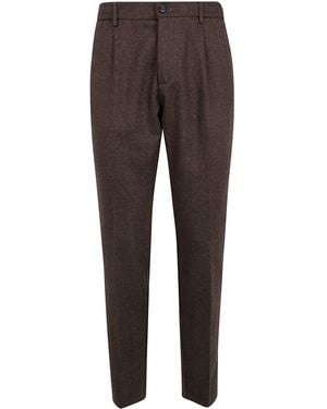 Cruna Pants Elastic Waist Drawstring "Mitte" - Brown