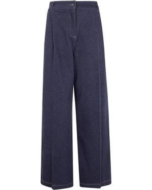 Max Mara Pure "Mxpetereo" Denim Jersey Trousers - Black