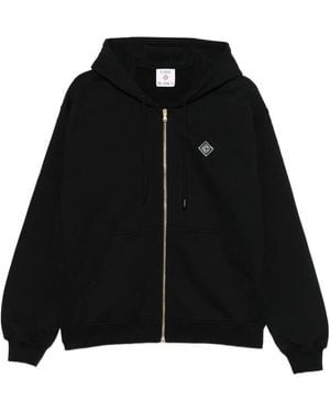 CASABLANCA "Casa Chrome" Felpa Con Zip Completa - Nero