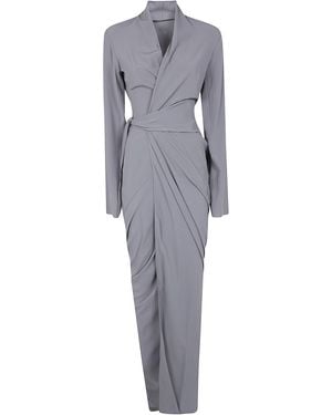 Rick Owens "Wrap Gown" Dress - Grey