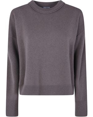 Mrz Maglione Girocollo "Cropped Oversized" - Grigio
