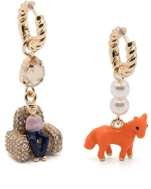Essentiel Antwerp Jessika Earrings With Charms - White