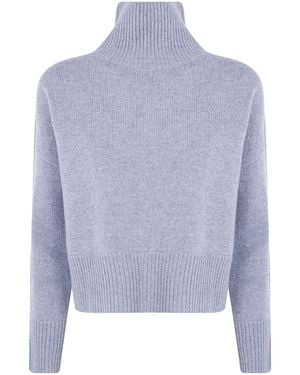Kujten Sweater Cashmere "Ulla Crop" - Blue