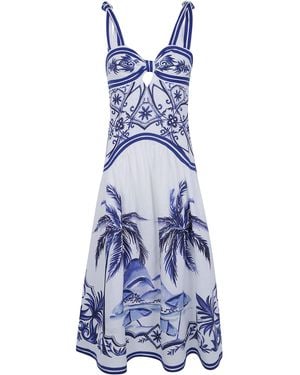 FARM Rio Dress Maxi "Wonderful City" - Blue