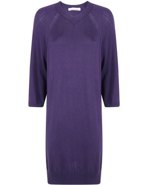 Liviana Conti Dress Wool 100% "Desme" - Purple