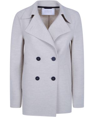 Harris Wharf London Coat Wool "Peacoat" - Grey