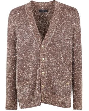 Amiri "Ma Crochet" Cardigan - Brown