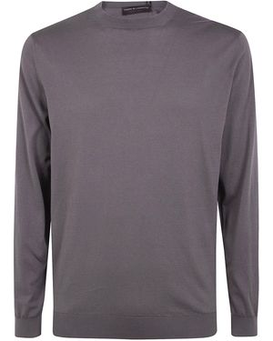 FILIPPO DE LAURENTIIS Long Sleeves Round Neck Jumper - Grey
