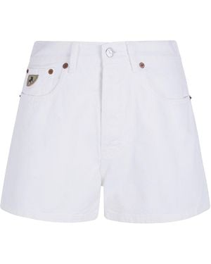Lois "Sandra C" Bull Shorts Denim - White