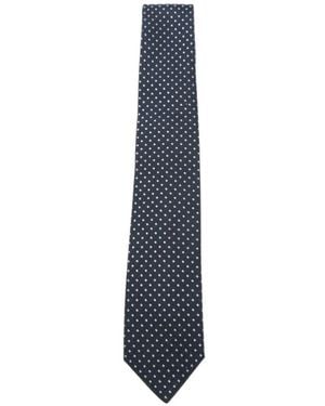Barba Napoli Tie Polka Dot Classic 7,5 Tie - Blue